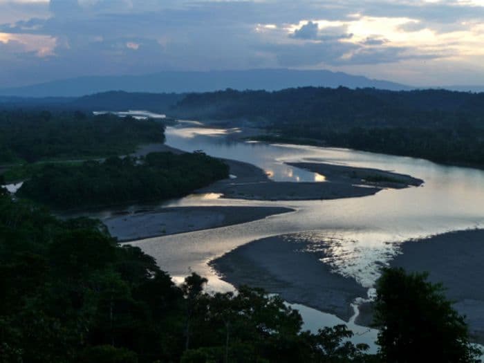 Rio Napo en la tardecer