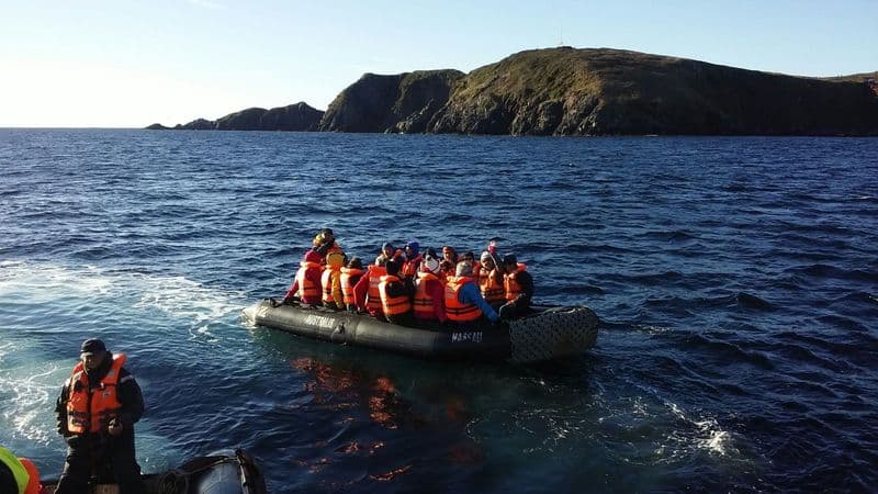 Moment fort, le groupe débarqu